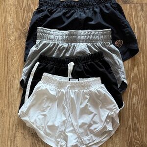 Set of Black, Gray, and White Athletic Shorts